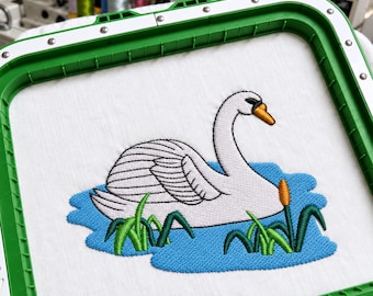 Stickmuster „Schwan“ | 5 Größen | Sofort-Download