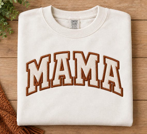 Mama Applique Embroidery Design | 5 Sizes | Instant Download