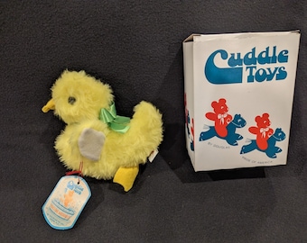Vintage Cuddle Toys #731 Plush Yellow Downy Duck