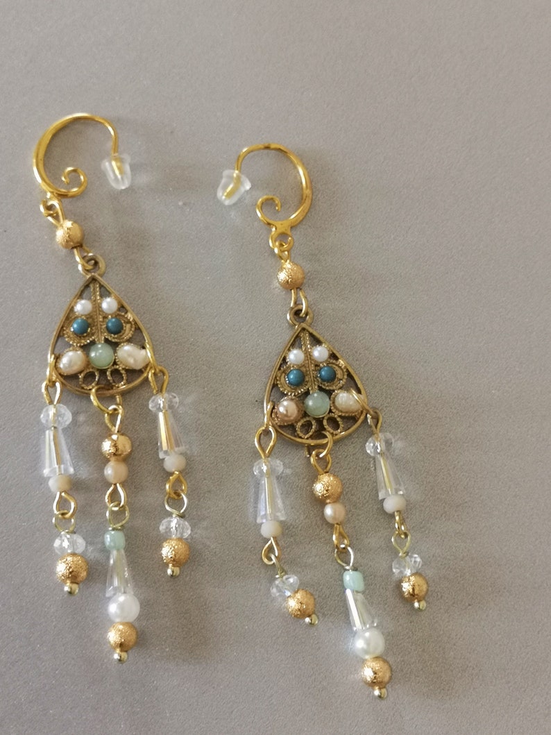 Chandelier Filigree Earrings antic gold earrings in Middle Etsy