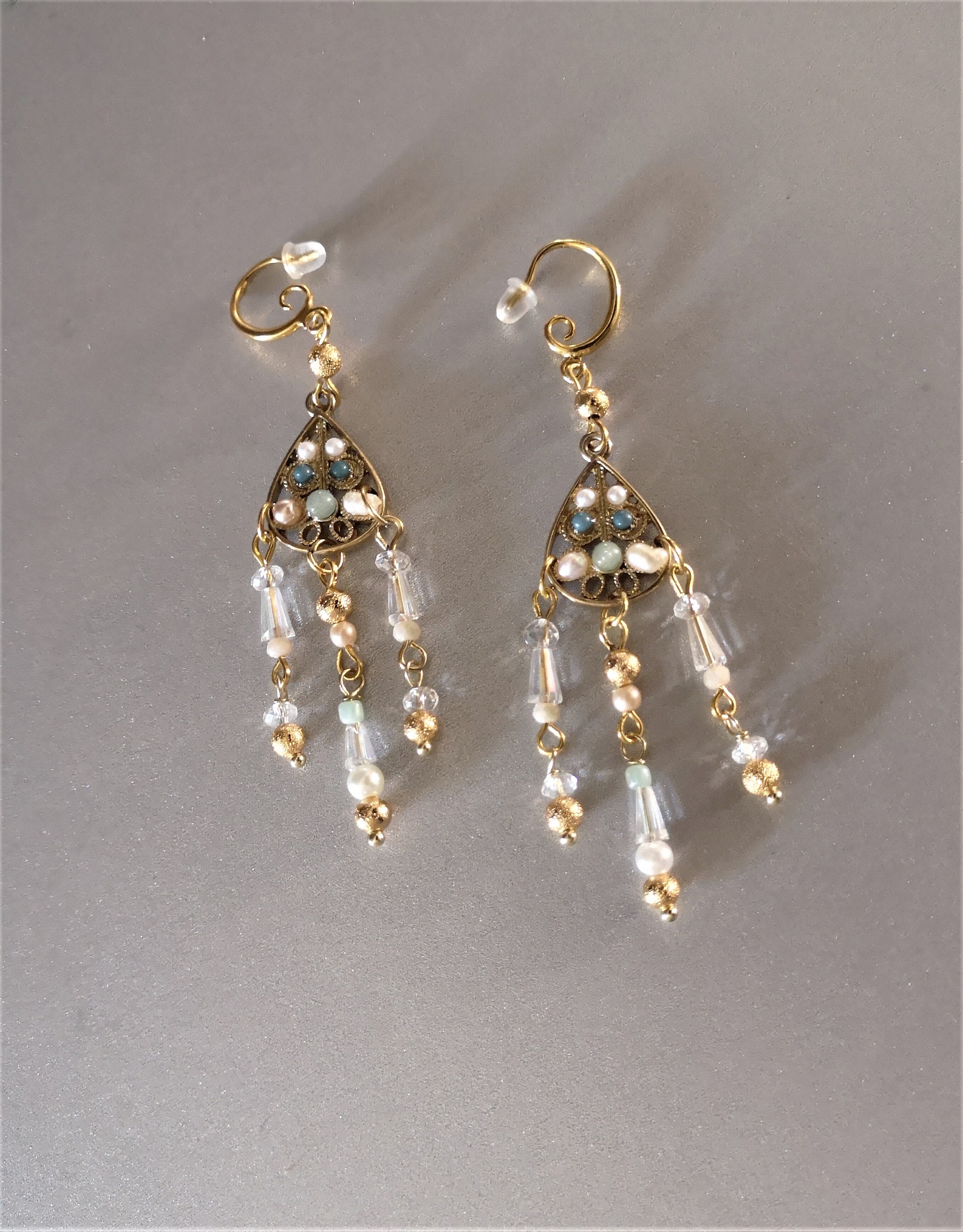 Chandelier Filigree Earrings antic gold earrings in Middle Etsy