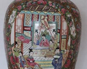 Large Antique Chinese Famille Rose Jar w Mark Qianlong Period Porcelain Imperial