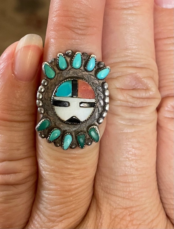 Stunning and Unique Native American Zuni Sterling… - image 1