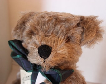 ZELDZAME MIB 17" QVC Hermann Duitse beer Limited Edition Brown Fuzzy Mohair