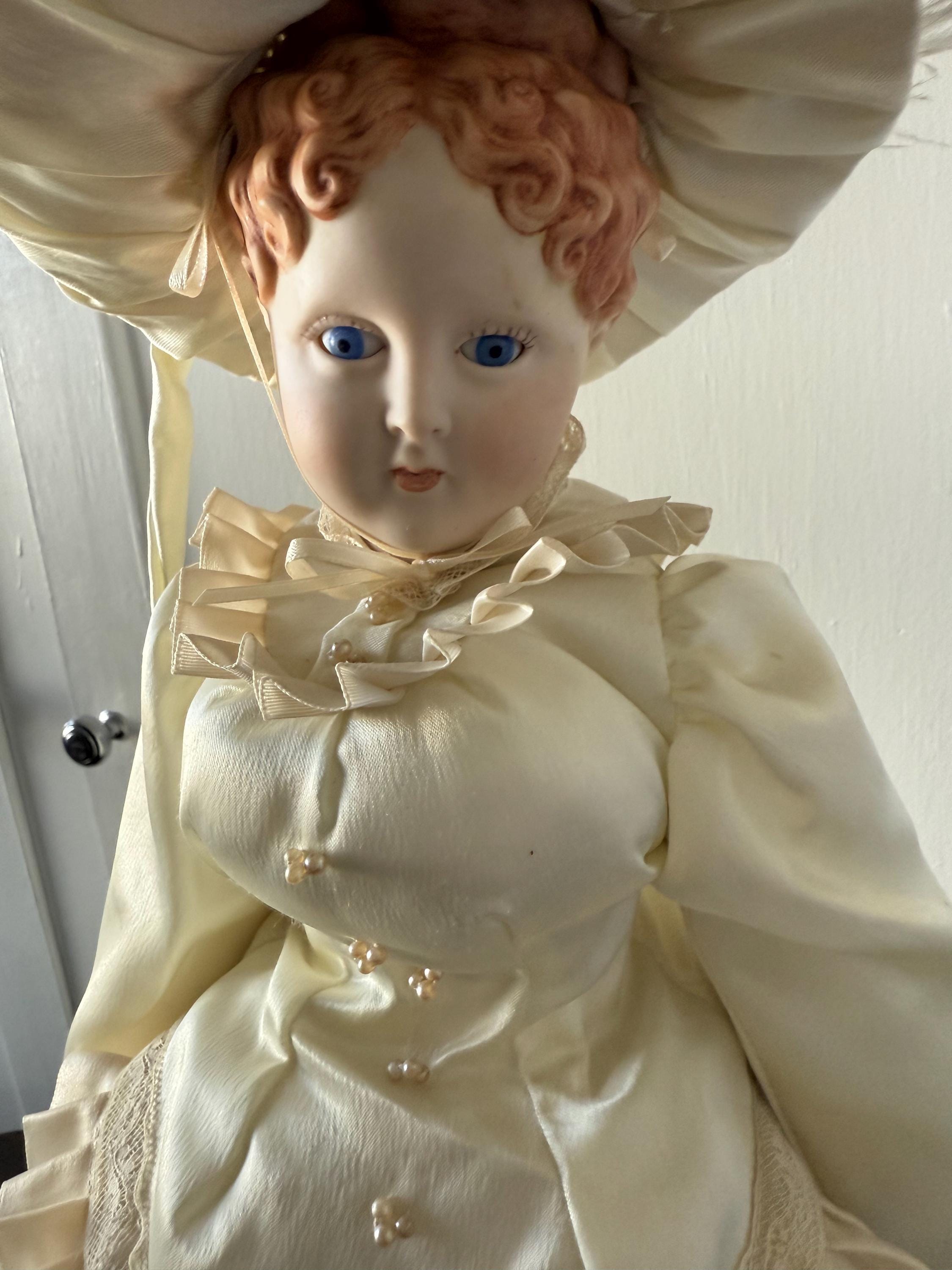 Poupée Ancienne Parian Doll Tête En Bisque - Mignonnette Pour Maison De Poupée