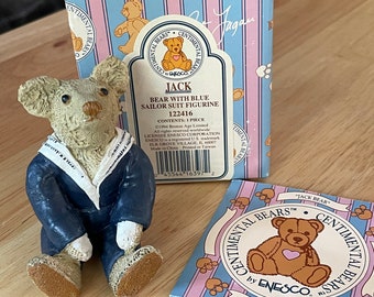 Enesco Centimental Jack Bear with Blue Sailor Suit  Figurine #122416