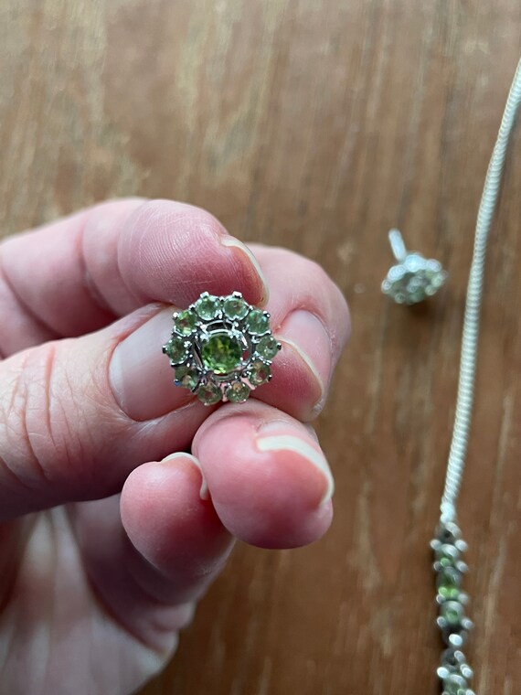 Stunning Peridot and Sterling Silver Necklace and… - image 3