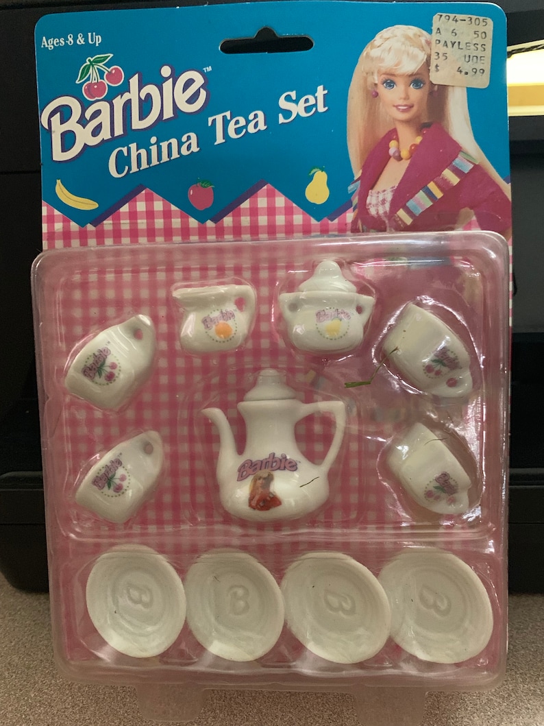 barbie china tea set 1994