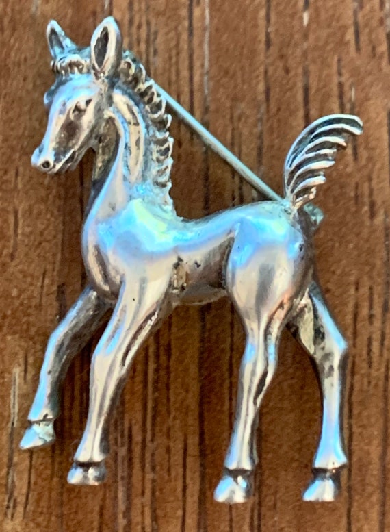 Vintage Sterling Silver .925 Adorable Horse Foal b