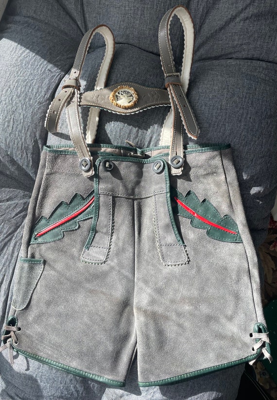 Nice Vintage Childrens German Bavarian Lederhosen 