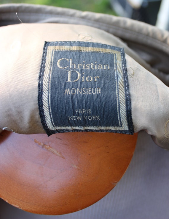 Men's Vintage Christian Dior Monsieur Rain Repellent Khaki Trench