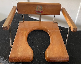 Child Craft Potty Chair, Vintage Wooden, Mid Century Child Craft Toddler Seat Toilet Training, Hamilton Mfg,