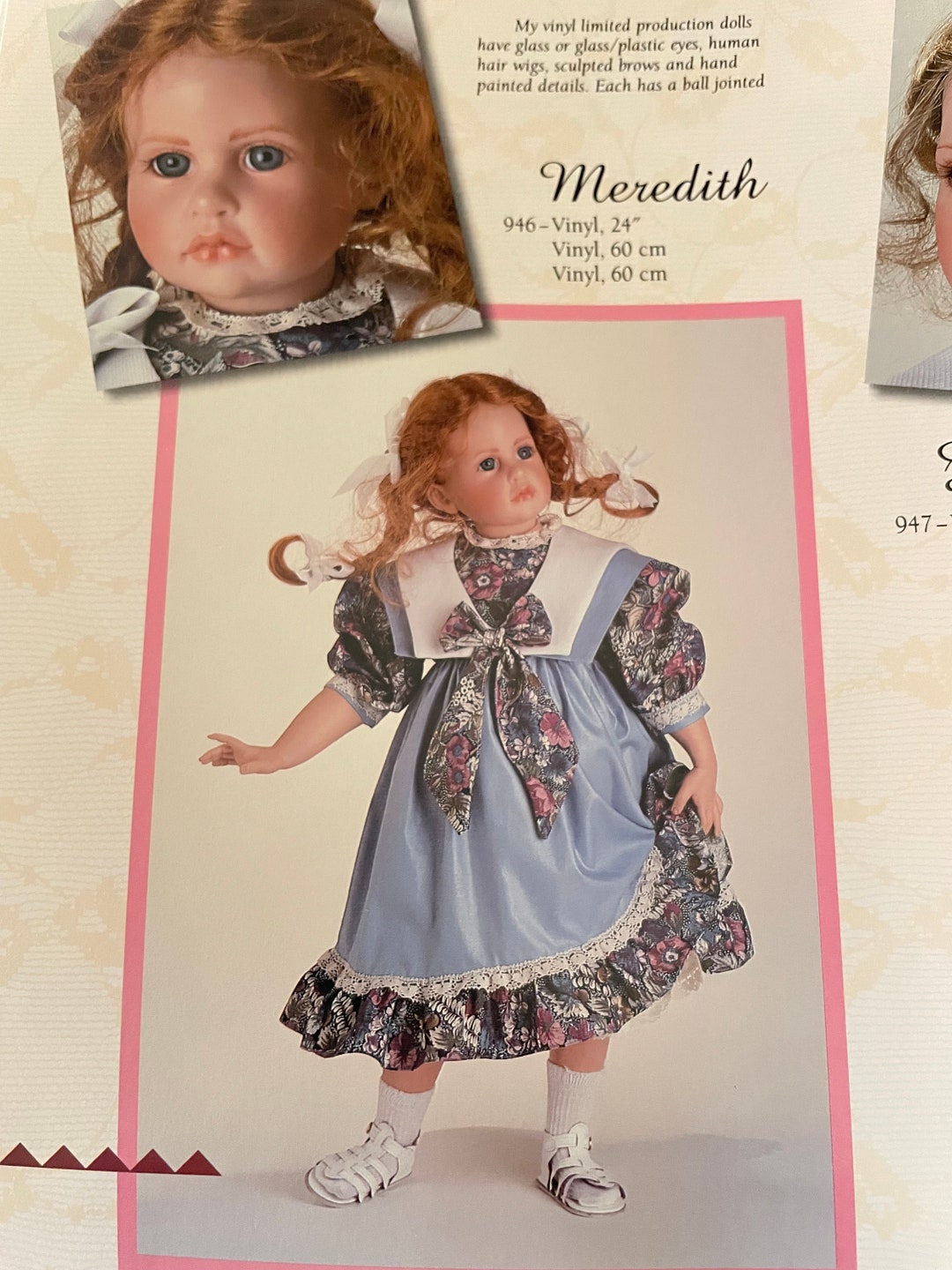 Rare Hildegard Gunzel Limited Edition Vinyl Doll Meredith With