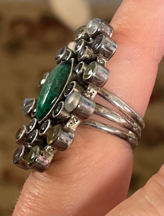 Nicky Butler Silver Rings Stunning Artist Signed Nicky Butler Multi Stone Sterl… - Gem