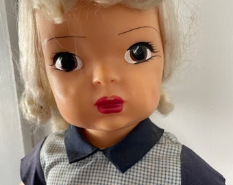 Vintage 1950's Plastic Terri Lee Doll with Original Outfit and Saddle Shoes with Platinum Blonde Hair