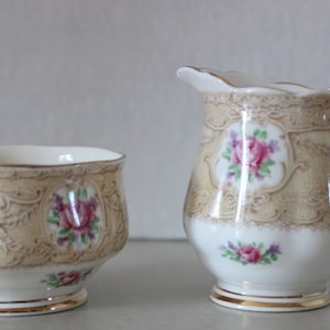 Royal Albert Devonshire Lace Creamer and Sugar Bowl