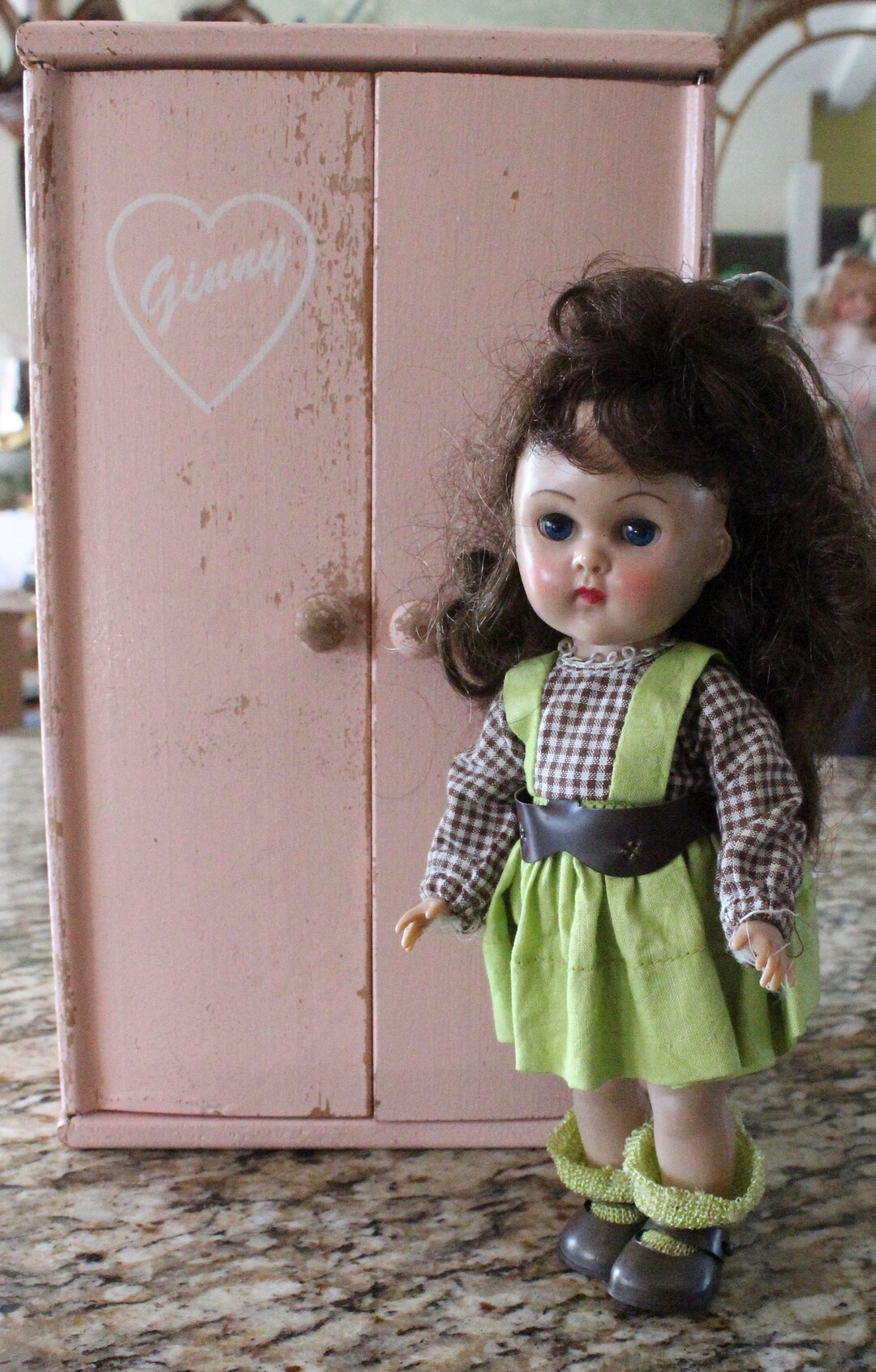 1950's Vogue Ginny Straight Leg Walking Doll Original Outfit With