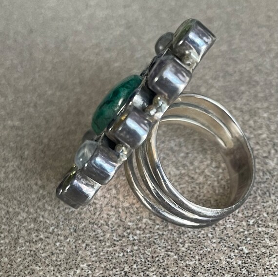 Nicky Butler Silver Rings Stunning Artist Signed Nicky Butler Multi Stone Sterl… - Gem