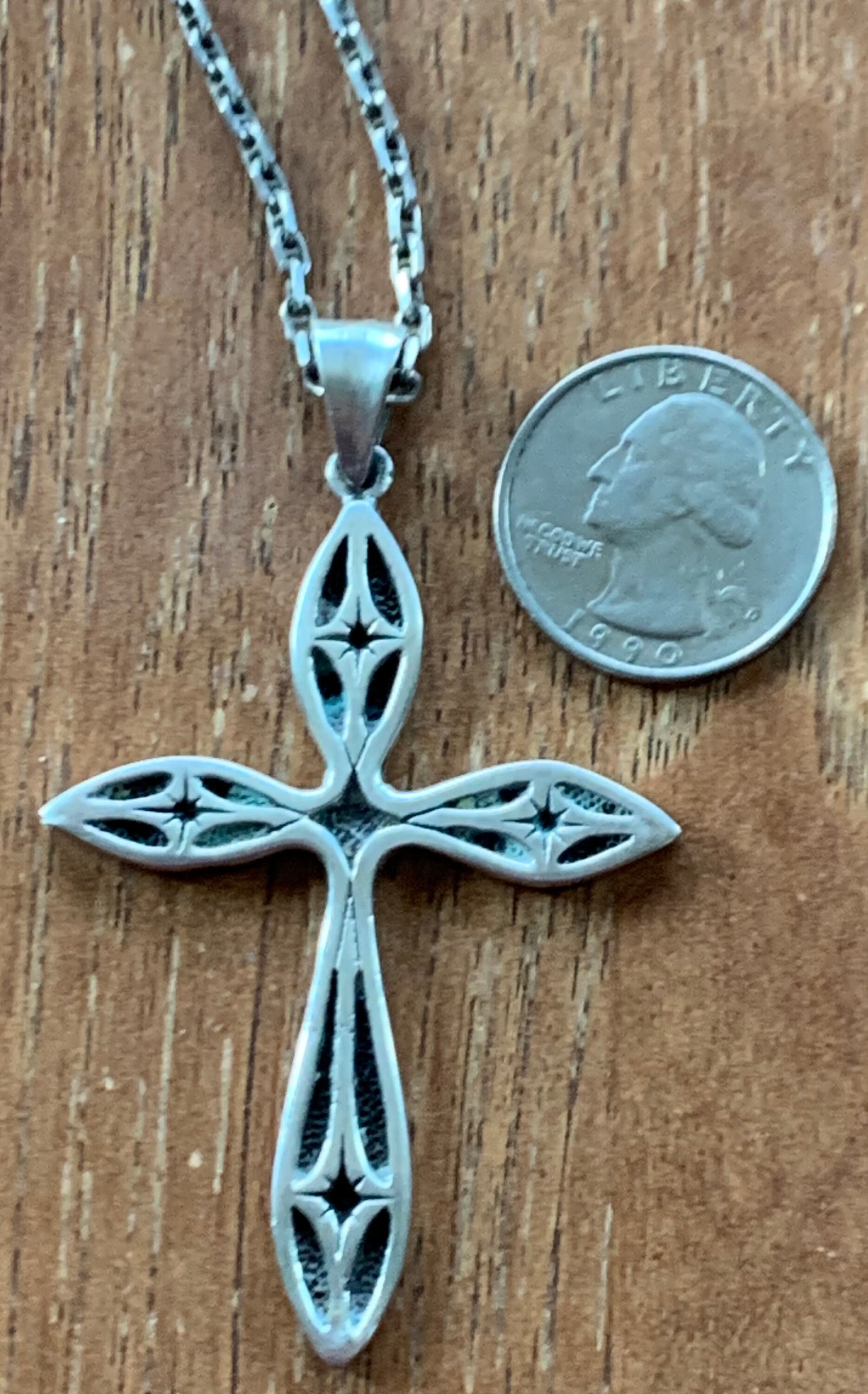 Vintage Large Heavy Taxco Mexico Sterling Silver Cross | Etsy