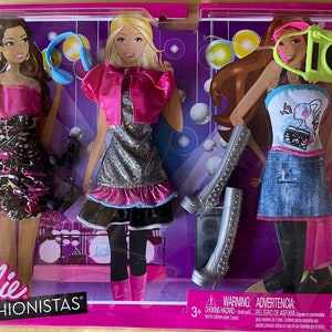 Vintage Mattel Barbie Doll Fashionistas 3 Outfits Clothes
