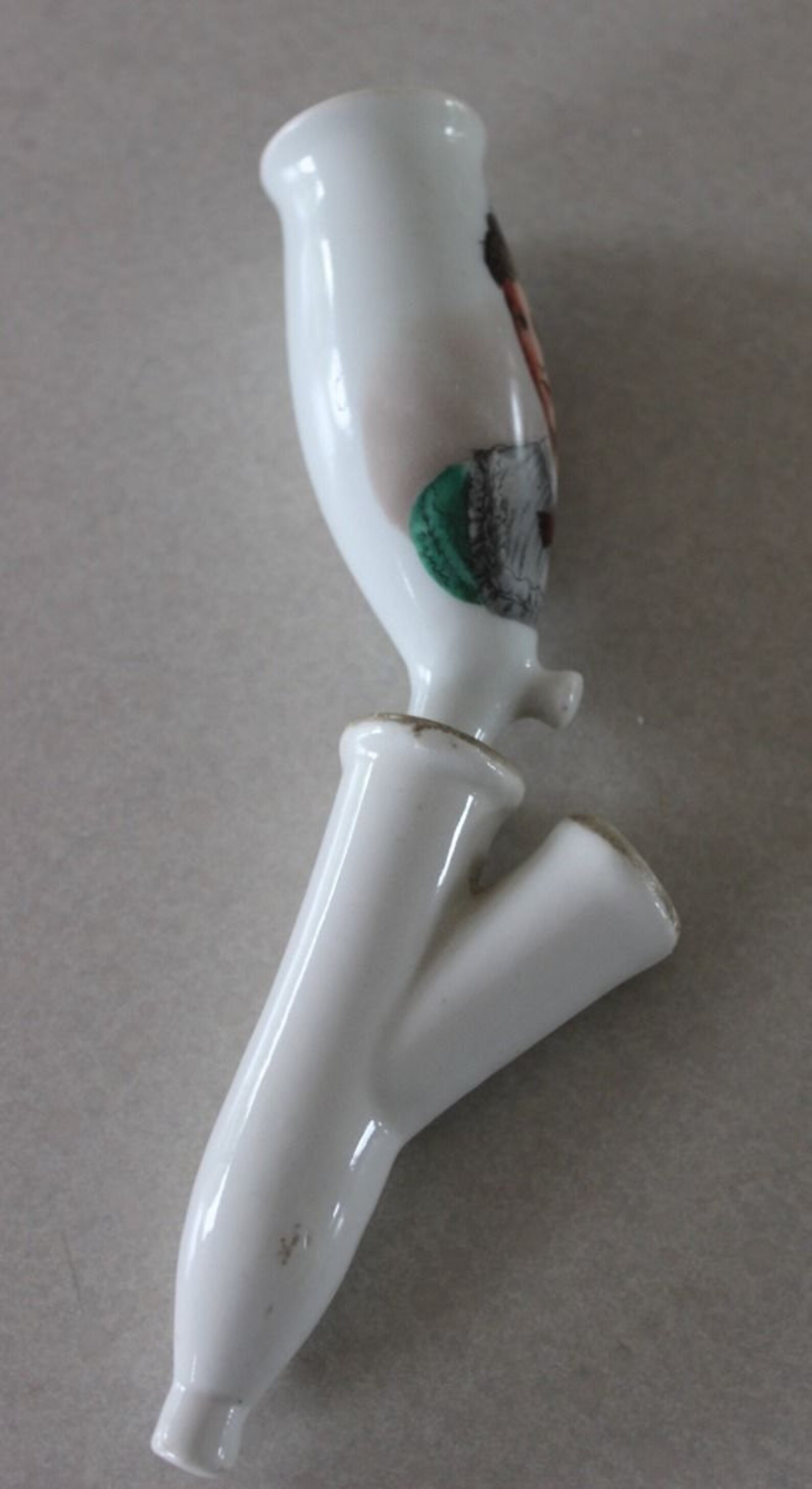 Antique German Porcelain Pipe With Portrait Painted Girl Lady Etsy