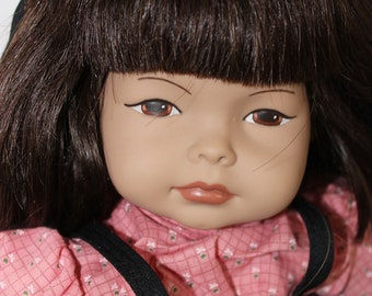 1980's Swiss Made Heidi Ott Hand Painted Toddler Doll w COA