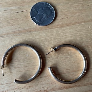 Large Vintage 14k GF Hoop Earrings