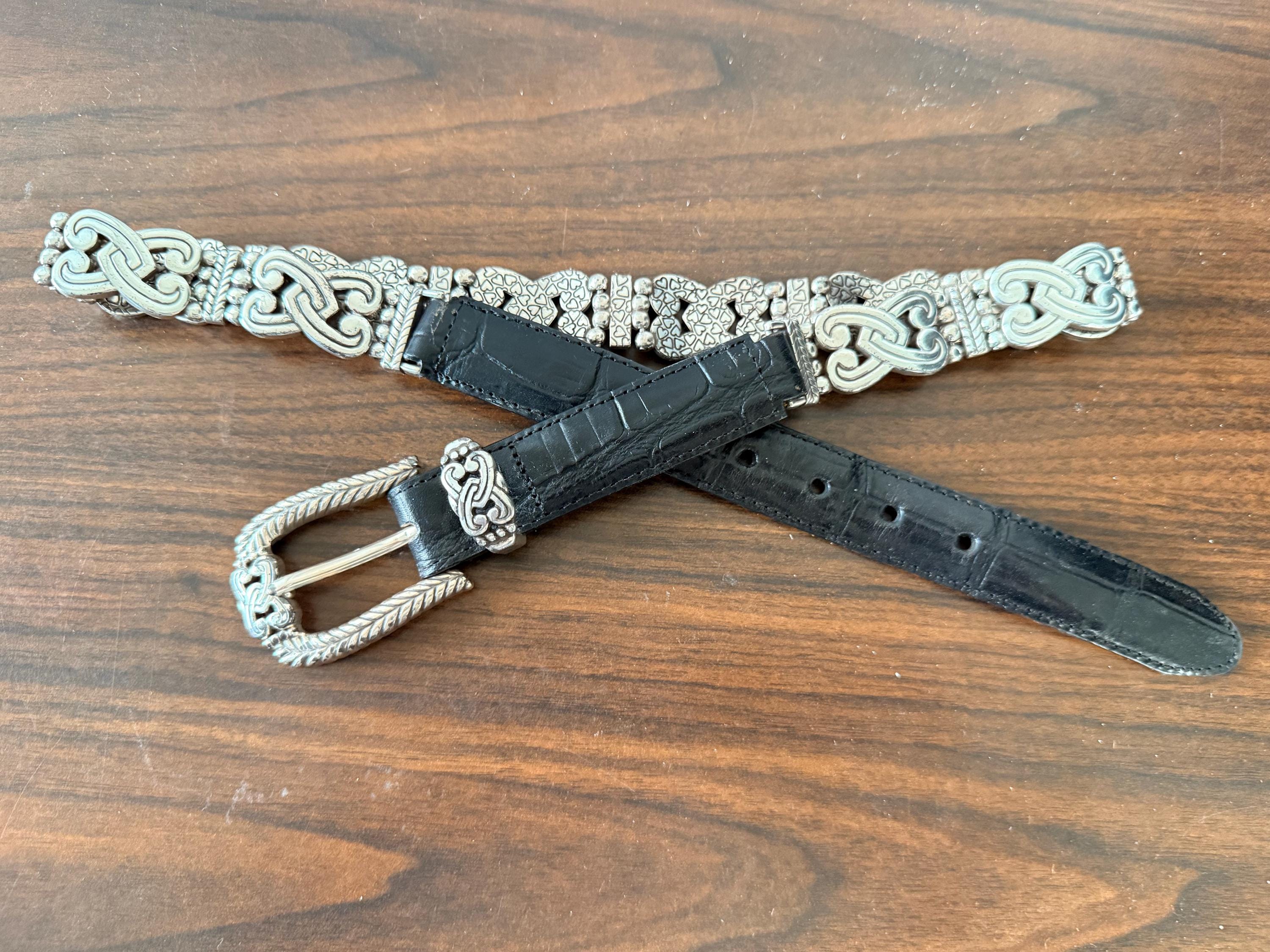 Coach (M6 3977) ~ Women’s Large ~ Vintage ~ Black W/Silver ~ Logo Designer Belt Coach Women main image 4
