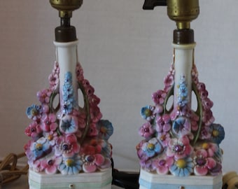 Antique German Made Bed Side Table Lamps Signed and Numbered