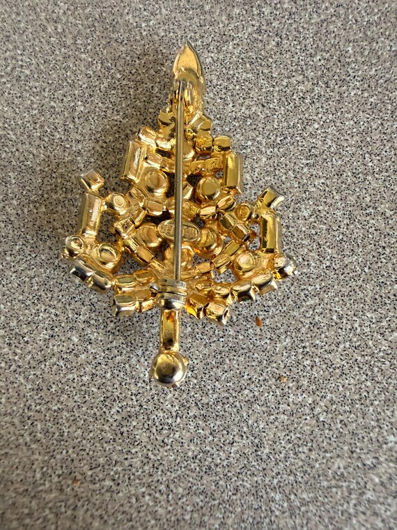 Beautiful Signed Warner Rhinestone Christmas Tree… - image 4