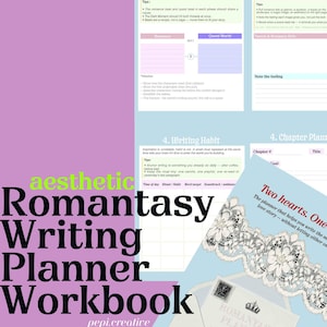 Romantasy Planner Workbook | Fantasy Romance Writing Template | Novel Plotting Worksheets | Worldbuilding Kit | Printable A4, A5, US Letter