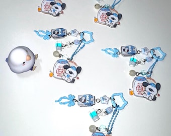 Got Milk? Carton Dog Keychains Cartoon Charms Accessory Bag Pendants