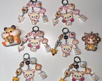 Sweets x Rilakkuma Charm Keychains