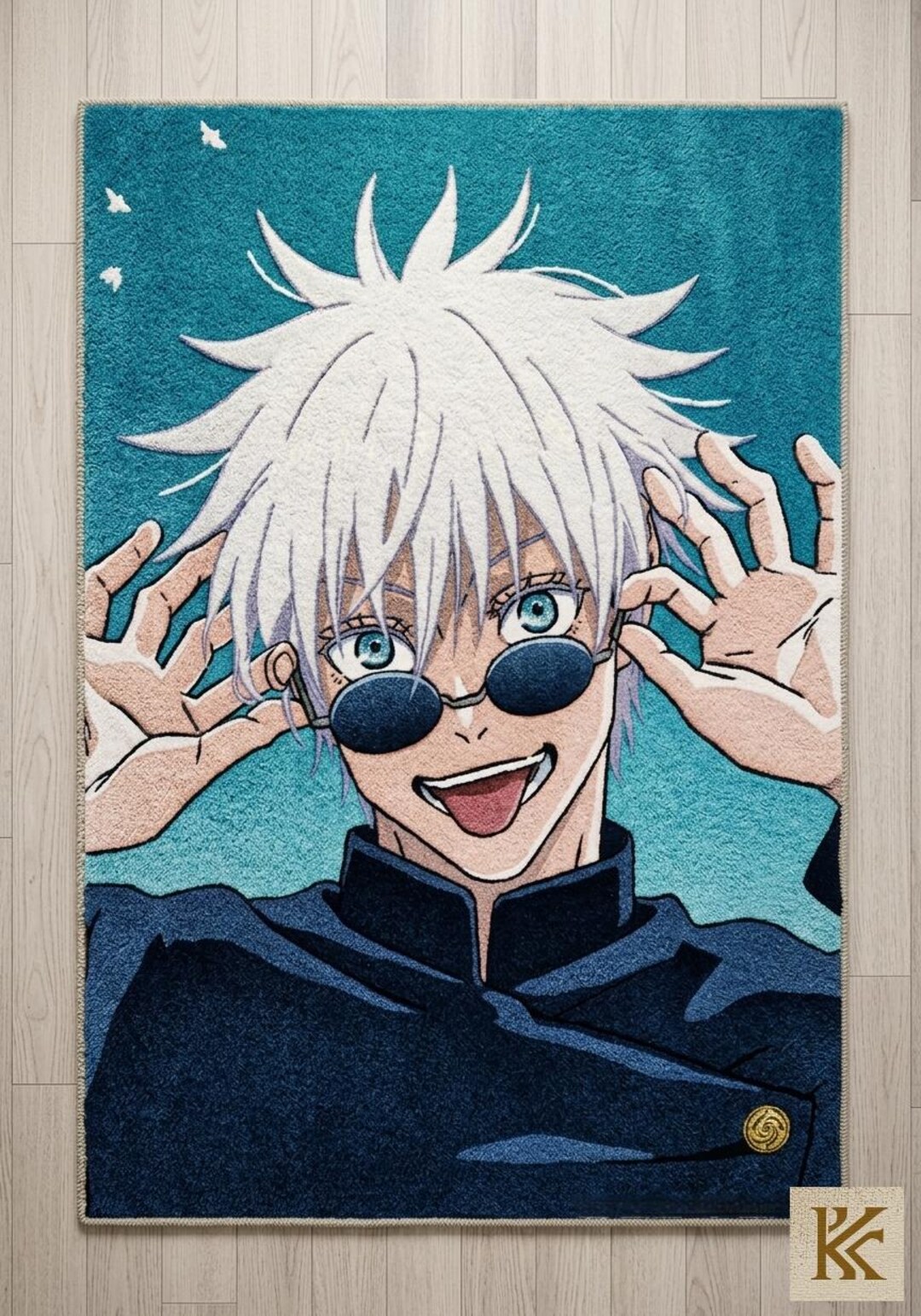 Hand-tufted Wool Anime Rug, Jujutsu Kaisen Gojo Satoru Design, Gamer ...