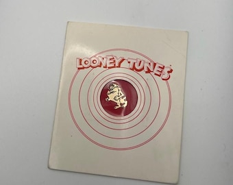 Vintage 1975 Looney Tunes Tasmanian Devil 14K Gold Charm Carded WB Gold’n Greetings