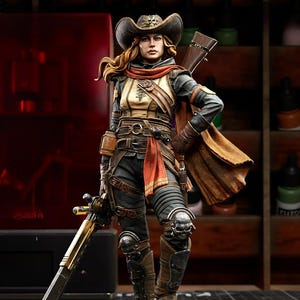 Crankshot Mechanical Shooter STL | Steampunk Inspired Character | Gear Powered Gunner | 3D Print Model