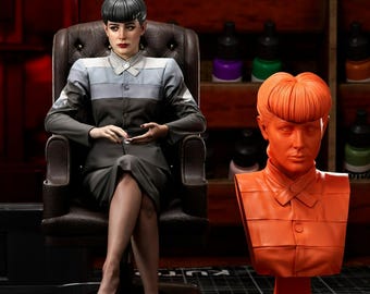 Figura de Blade Runner Rachel STL / Neo-Noir Femme / Estatua imprimible en 3D inspirada en el cyberpunk / Modelo de resina de alto detalle