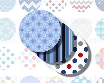 18mm circle round mixed color and blue - 4x6 - 18mm round pendant Images - Circles printable - pdf png jpeg INSTANT DOWNLOAD - cs0219