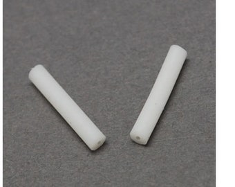 Earring back stopper - white earring stoppers - white earring backs - Plastic Earring Earnuts - tube stopper (2105)