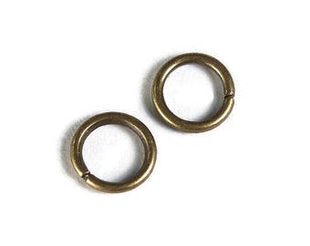 6mm Petite antique brass jumprings - 6mm open jumpring - 6mm round jumprings - 6mm Open jump rings (1945)