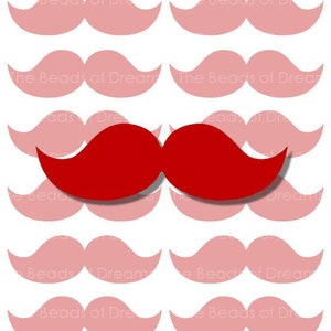 12 large red Mustaches - mustaches tag - Printable digital collage sheet - mustaches party - INSTANT DOWNLOAD (cs0085)