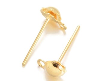 DIY Jewellery Making Findings E54 Ear Stoppers 20 pcs x Zirconia Stud Earrings with Loops Crystal Stud Earrings