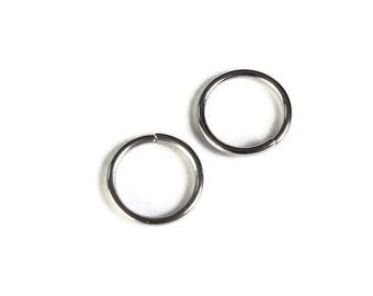 10mm stainless steel jumprings - 10mm open jumpring - 10mm round jumprings - 10mm unsoldered jump rings (1999)