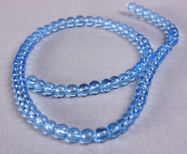 4mm blue beads 4mm glass Beads 4mm round glass bead strand beads 744 image 2