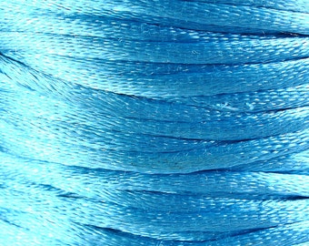 2mm blue nylon thread cord - Knotting cord - Thick nylon thread - Nylon satin cord - Macrame cord (R022)
