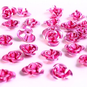 12mm rose cabochon en aluminium forme de rose fleur (693)