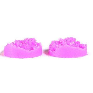 12mm Cabochons ronds de couleur pourpre orchidée en résine (1666---)