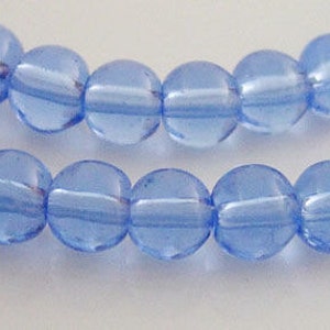 4mm blue beads 4mm glass Beads 4mm round glass bead strand beads 744 image 1