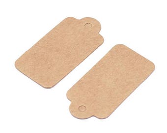 Kraft Jewelry price tags - Kraft Rectangle Paper Price Tags - blank tags - Kraft Tags - 30mm x 15mm (1915)