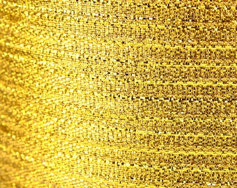 4mm Sparkle gold ribbon - 4mm Organza ribbon (R035)